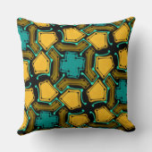 Coussin Jimette Design noir orange et turquoise クッション (裏面)