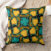 Coussin Jimette Design noir orange et turquoise クッション (ブランケット)