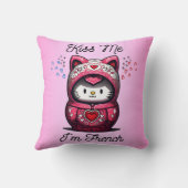 Coussin Kitty doll Kiss me I’m French pink glitter クッション (裏面)