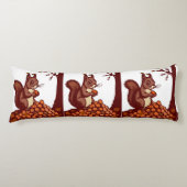 🐿️ Coussin Long Écureuil d'Automne ボディピロー (正面)