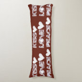 Coussin Long Lombaire – Design Graphique Moderne  ボディピロー (正面縦)