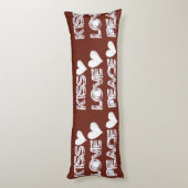 Coussin Long Lombaire – Design Graphique Moderne  ボディピロー (裏面 (縦))