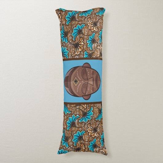 Coussin Long Wax africain ボディピロー (正面縦)