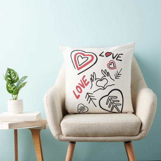 Coussin love et cœurs pour la st Valentin クッション (椅子)