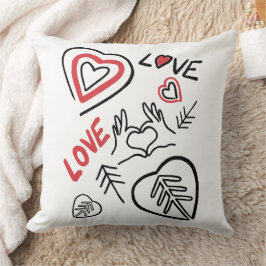 Coussin love et cœurs pour la st Valentin クッション