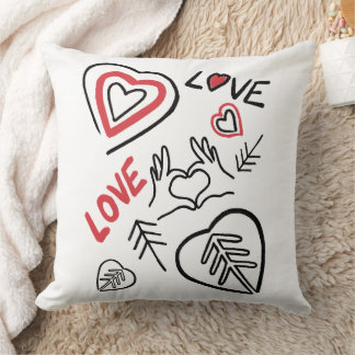 Coussin love et cœurs pour la st Valentin クッション