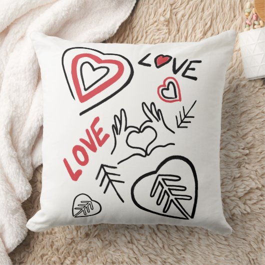 Coussin love et cœurs pour la st Valentin クッション (ブランケット)