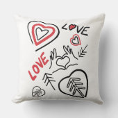 Coussin love et cœurs pour la st Valentin クッション (正面)