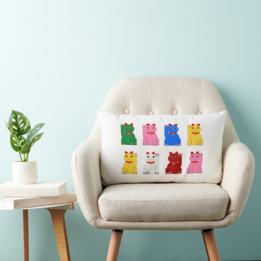 Coussin maneki neko ランバークッション (椅子)