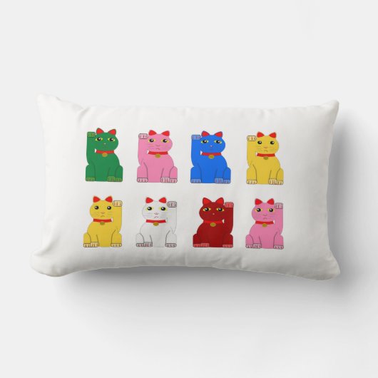 Coussin maneki neko ランバークッション (正面)