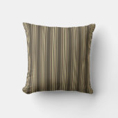 Coussin Motif lignes gris et sepia クッション (正面)
