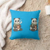 Coussin Panda Mignon - Illustration Câlin Doux クッション (ブランケット)