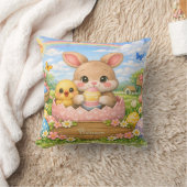 Coussin Personnalisé Prénom – Lapin et Poussin de  クッション (ブランケット)