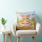 Coussin Personnalisé Prénom – Lapin et Poussin de クッション (椅子)