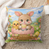 Coussin Personnalisé Prénom – Lapin et Poussin de クッション (ブランケット)