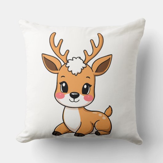 Coussin Petit Cerf Kawaii クッション (正面)