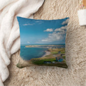 Coussin petit village sur le bord de la mer クッション (ブランケット)