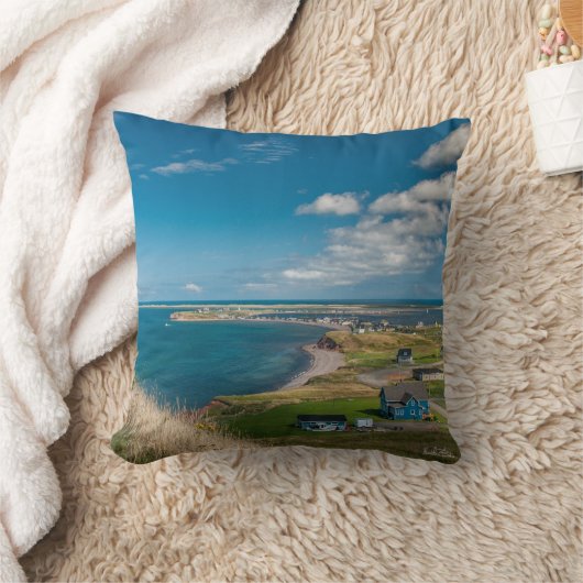 Coussin petit village sur le bord de la mer クッション (ブランケット)