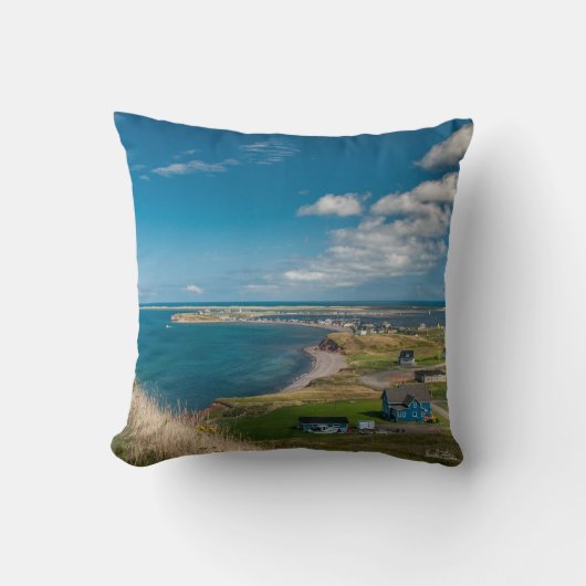 Coussin petit village sur le bord de la mer クッション (正面)