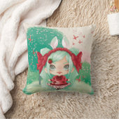 Coussin petite fille lapin クッション (ブランケット)