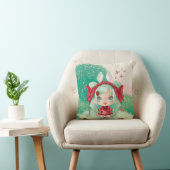 Coussin petite fille lapin クッション (椅子)