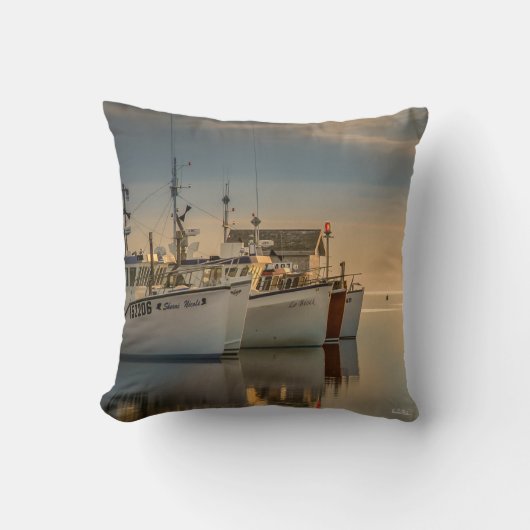 Coussin photo bateaux de pêche クッション (正面)