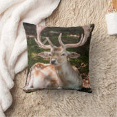 Coussin photo cerf sous les bois クッション (ブランケット)