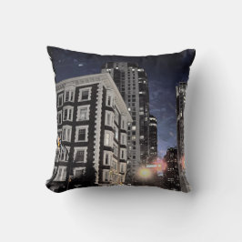 coussin photo de ville la nuit クッション