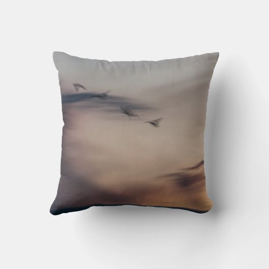 Coussin photo oiseaux abstraite クッション (裏面)
