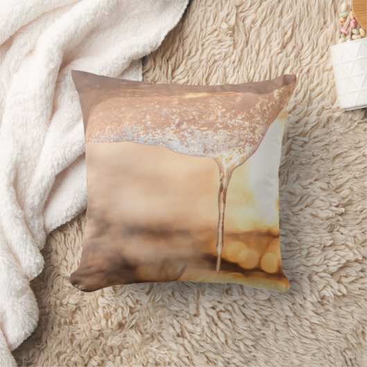 Coussin, photo soleil au travers de la glace クッション (ブランケット)