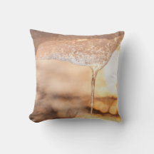 Coussin, photo soleil au travers de la glace