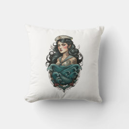 coussin pin up pirate femme クッション