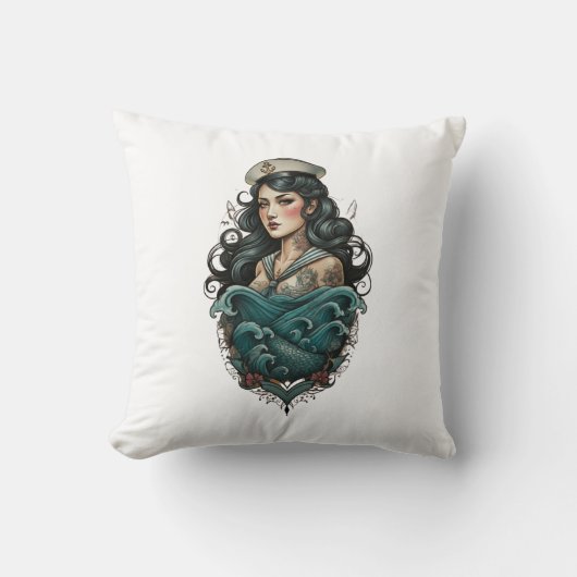coussin pin up pirate femme クッション (正面)