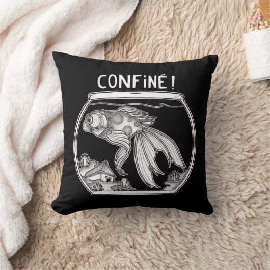Coussin poisson rouge Confiné クッション (ブランケット)