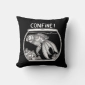 Coussin poisson rouge Confiné クッション (正面)