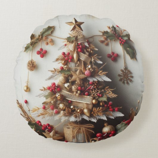 Coussin Rectangle Merry Christmas for all ラウンドクッション (正面)