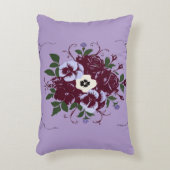 Coussin rectangulaire - Bouquet de Violettes アクセントクッション (正面(垂直))