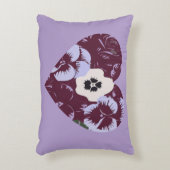 Coussin Rectangulaire Cœur de Violettes アクセントクッション (正面(垂直))