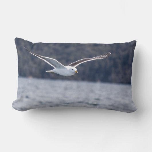 Coussin rectangulaire Mouette #3 ランバークッション (正面)