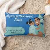 Coussin rectangular Dad's birthday   ランバークッション (ブランケット)