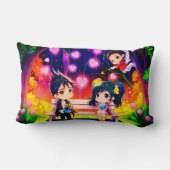 Coussin romantique Jin et Ling manga cœur  ランバークッション (裏面)