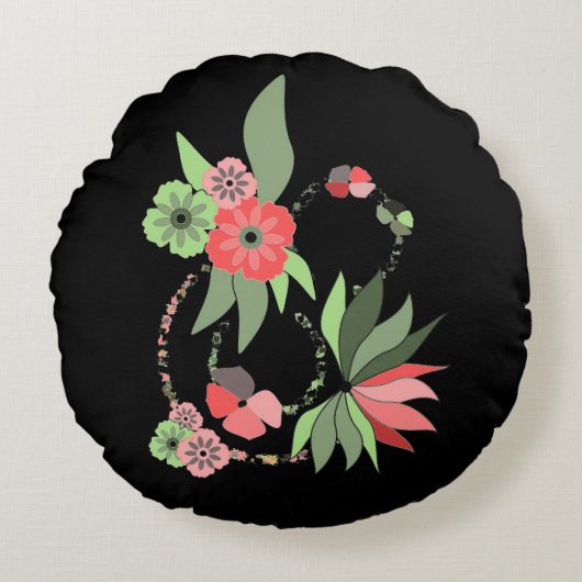 Coussin rond fleuri ラウンドクッション (正面)