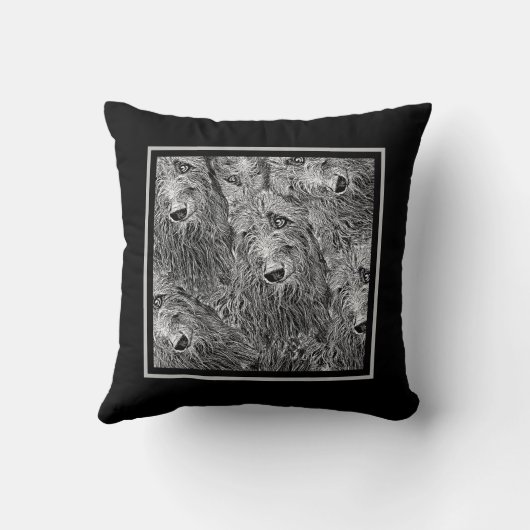 Coussin Scottish deerhound coursing クッション (裏面)