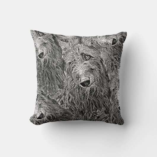 Coussin Scottish deerhound coursing クッション (正面)