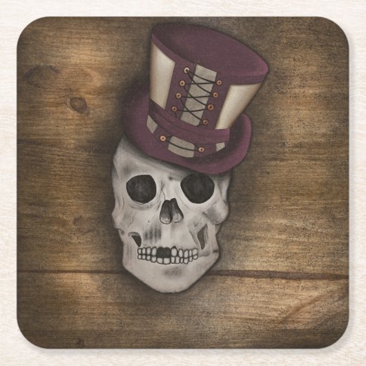 Coussin Steampunk スクエアペーパーコースター (正面)