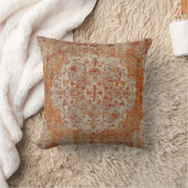 Coussin style tapis oriental orange クッション (ブランケット)