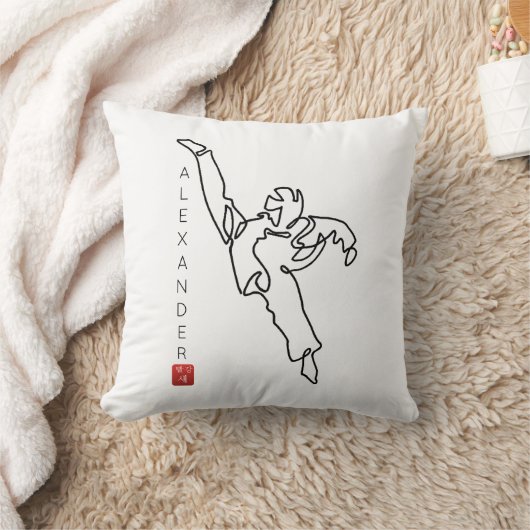 Coussin TAEKWONDO DWICHAGI back kick クッション (ブランケット)