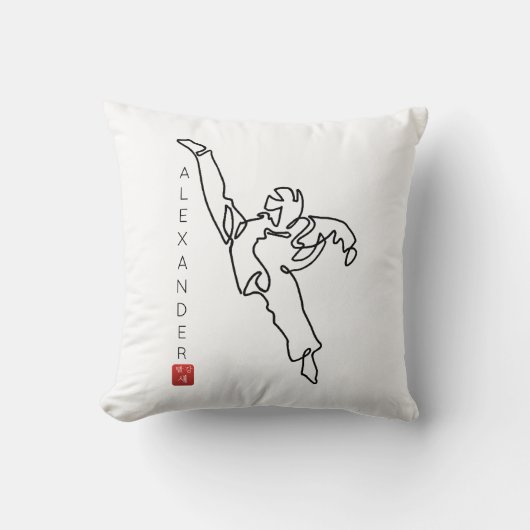 Coussin TAEKWONDO DWICHAGI back kick クッション (正面)