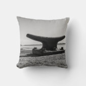 Coussin thème marin, noir et blanc クッション (正面)