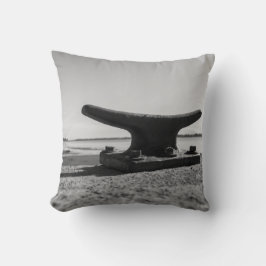 Coussin thème marin, noir et blanc クッション